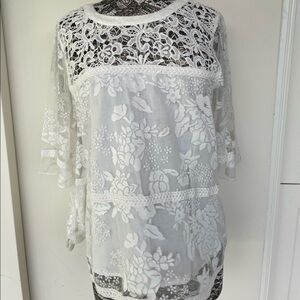 Catherine MaLandrino off white blouse size XL